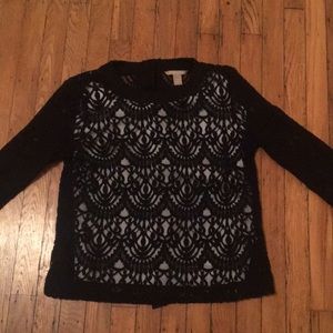 Sheer Lace Banana Republic Top M